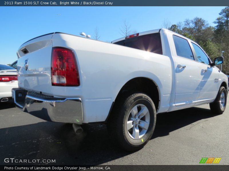 Bright White / Black/Diesel Gray 2013 Ram 1500 SLT Crew Cab