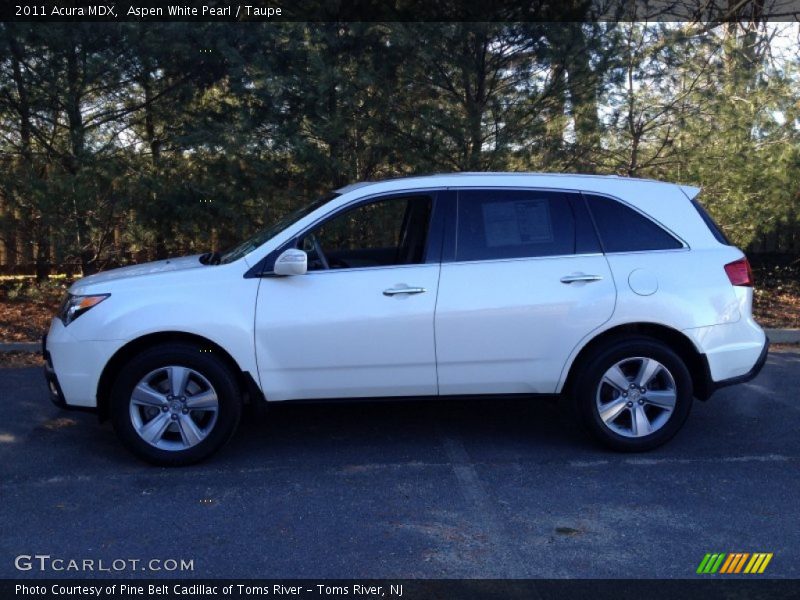 Aspen White Pearl / Taupe 2011 Acura MDX