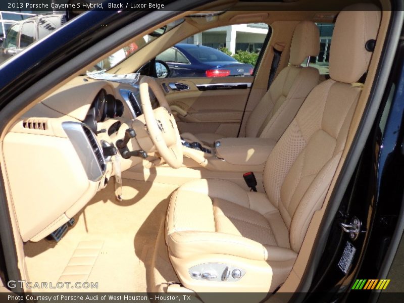 Black / Luxor Beige 2013 Porsche Cayenne S Hybrid