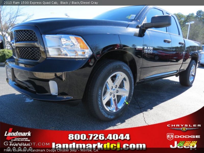 Black / Black/Diesel Gray 2013 Ram 1500 Express Quad Cab