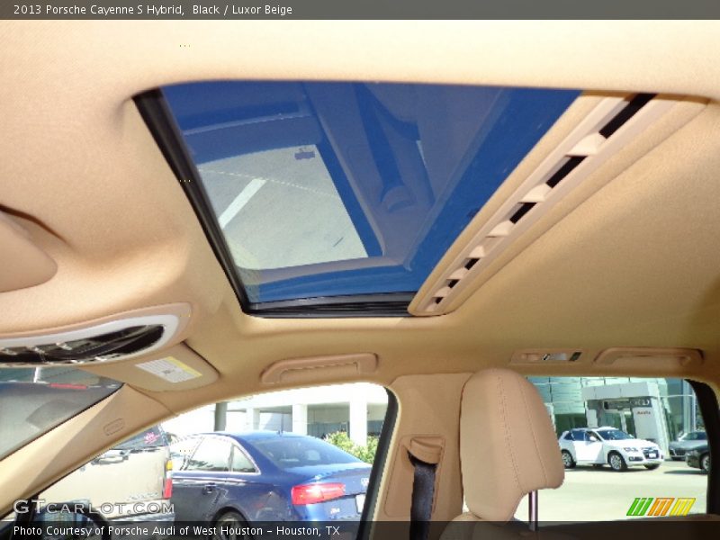 Black / Luxor Beige 2013 Porsche Cayenne S Hybrid
