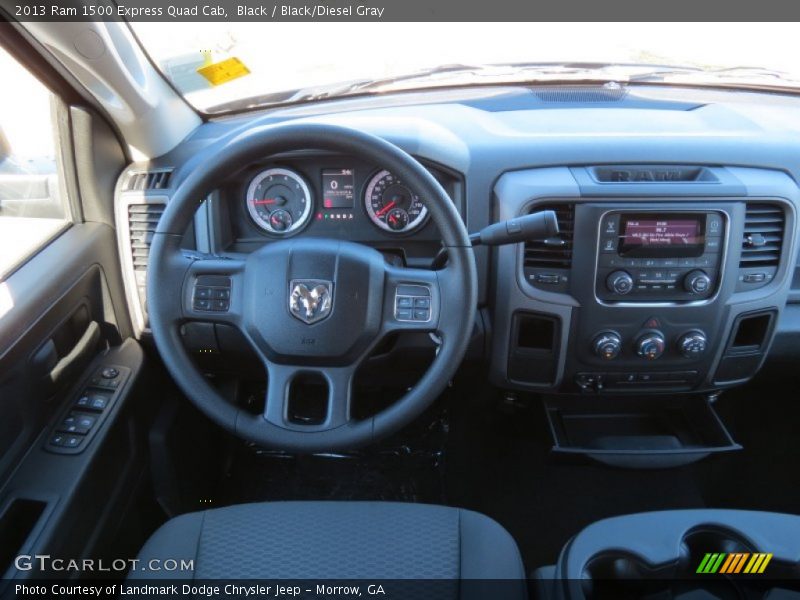 Black / Black/Diesel Gray 2013 Ram 1500 Express Quad Cab