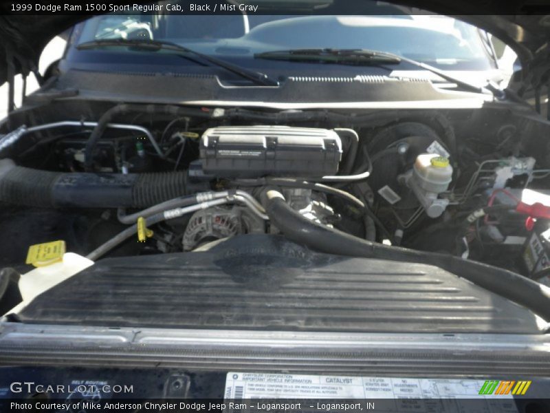 Black / Mist Gray 1999 Dodge Ram 1500 Sport Regular Cab