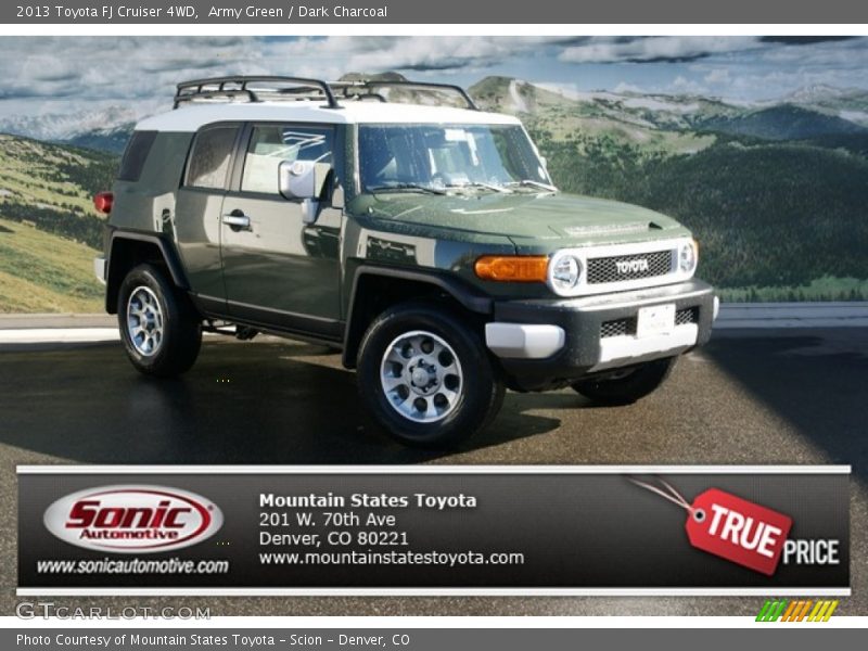 Army Green / Dark Charcoal 2013 Toyota FJ Cruiser 4WD