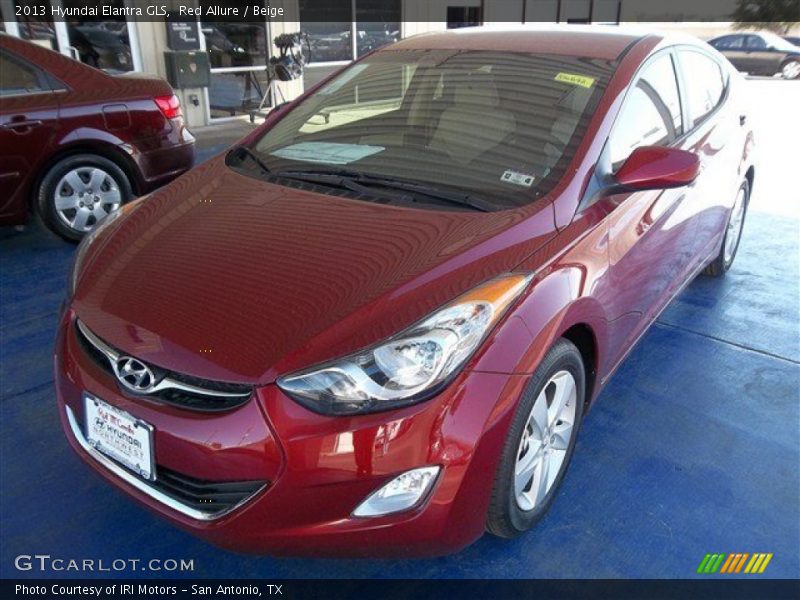 Red Allure / Beige 2013 Hyundai Elantra GLS