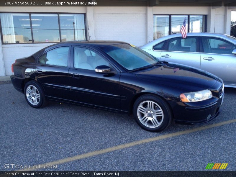 Black Sapphire Metallic / Beige 2007 Volvo S60 2.5T