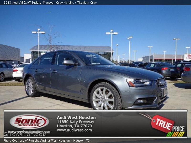 Monsoon Gray Metallic / Titanium Gray 2013 Audi A4 2.0T Sedan