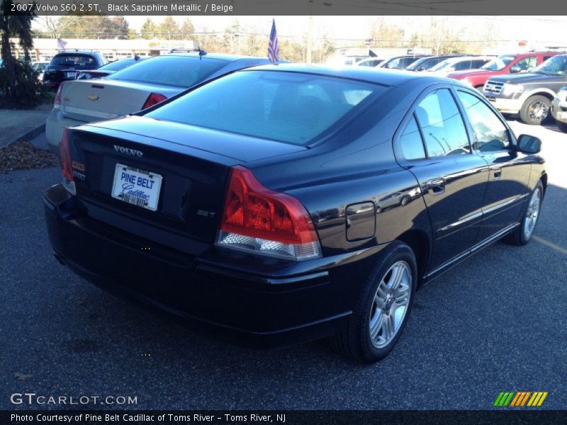 Black Sapphire Metallic / Beige 2007 Volvo S60 2.5T