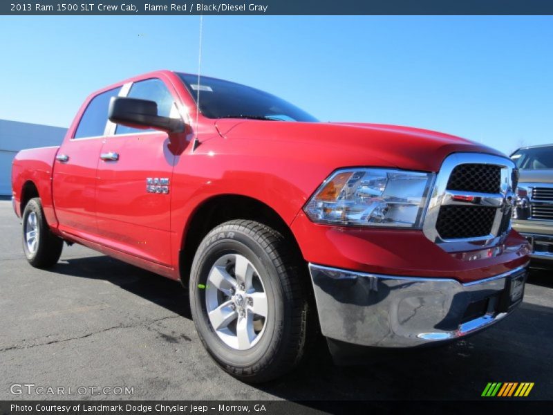 Flame Red / Black/Diesel Gray 2013 Ram 1500 SLT Crew Cab