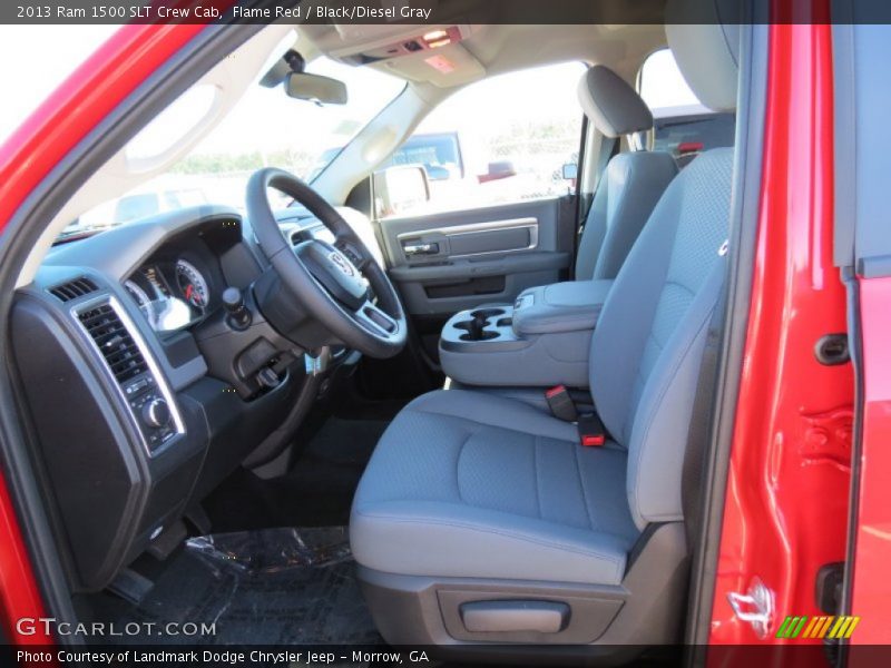Flame Red / Black/Diesel Gray 2013 Ram 1500 SLT Crew Cab