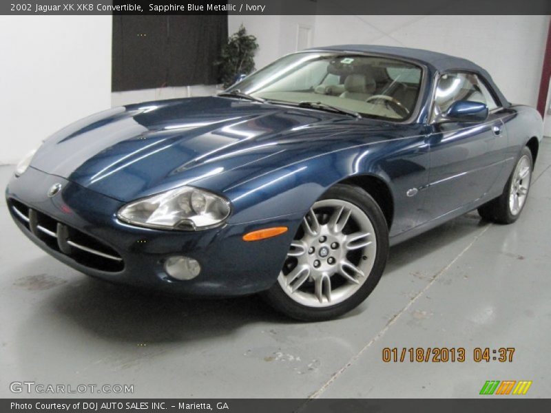 Sapphire Blue Metallic / Ivory 2002 Jaguar XK XK8 Convertible