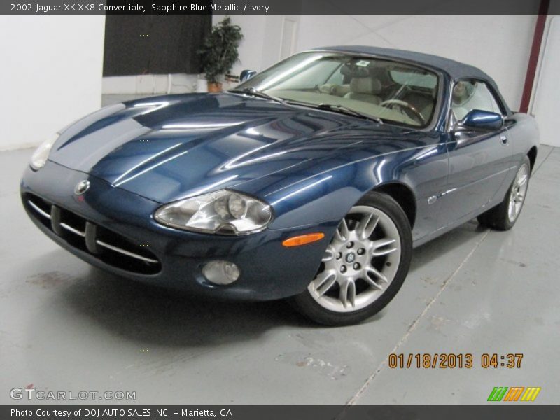 Sapphire Blue Metallic / Ivory 2002 Jaguar XK XK8 Convertible