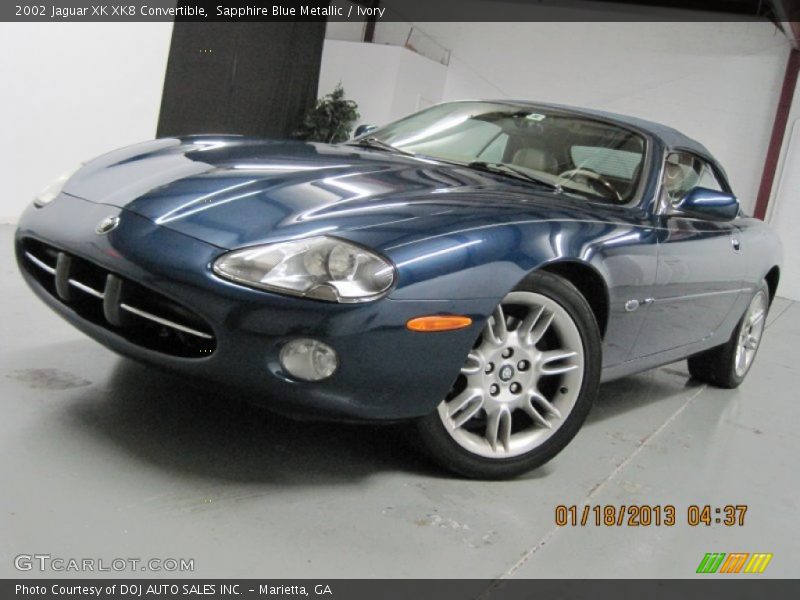 Sapphire Blue Metallic / Ivory 2002 Jaguar XK XK8 Convertible