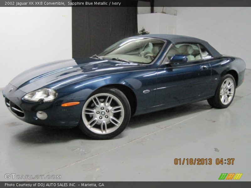 Sapphire Blue Metallic / Ivory 2002 Jaguar XK XK8 Convertible