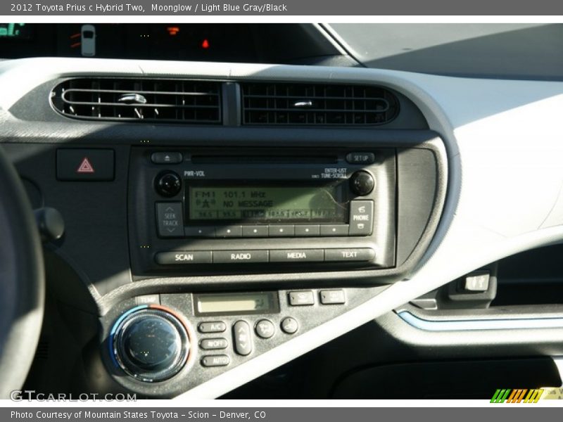 Moonglow / Light Blue Gray/Black 2012 Toyota Prius c Hybrid Two