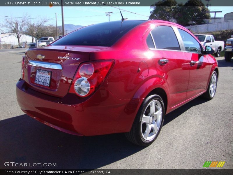 Crystal Red Tintcoat / Jet Black/Dark Titanium 2012 Chevrolet Sonic LTZ Sedan