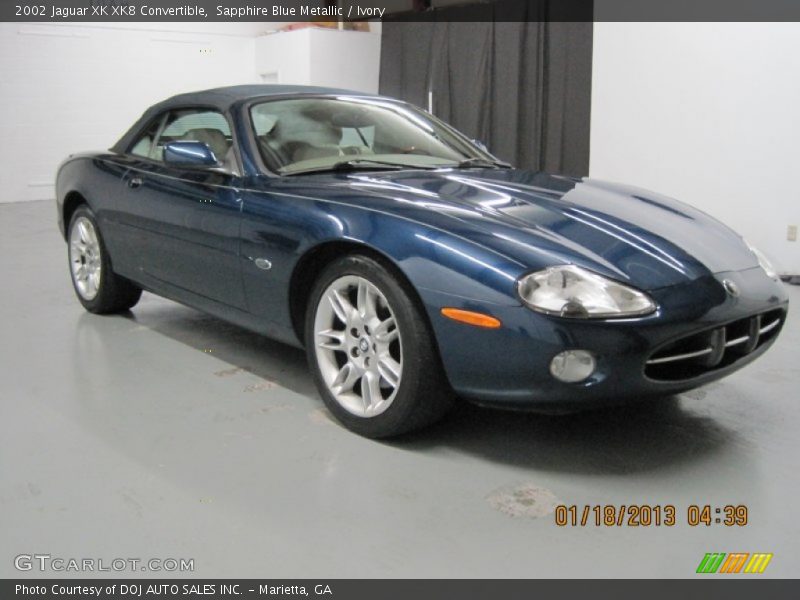 Sapphire Blue Metallic / Ivory 2002 Jaguar XK XK8 Convertible