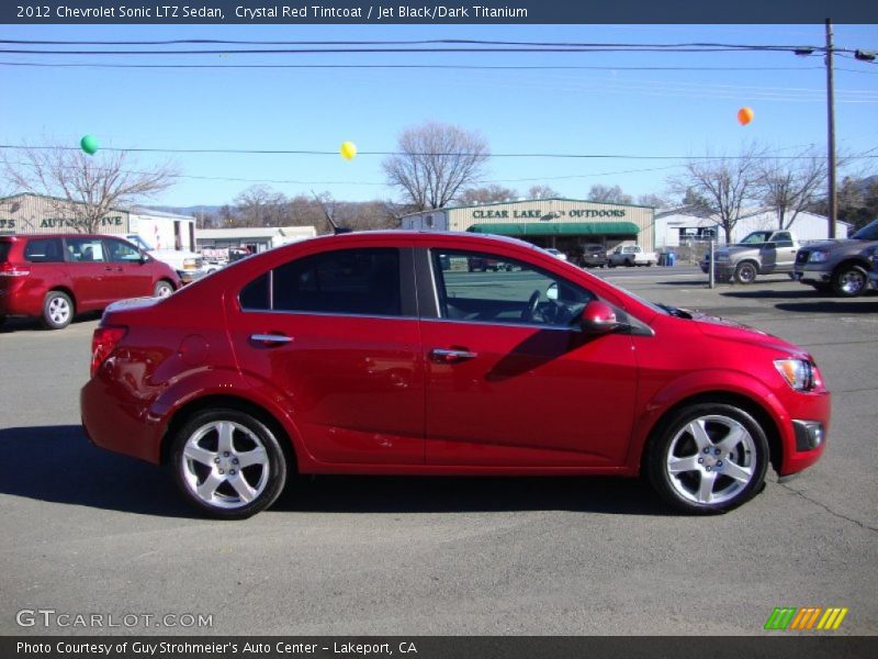 Crystal Red Tintcoat / Jet Black/Dark Titanium 2012 Chevrolet Sonic LTZ Sedan