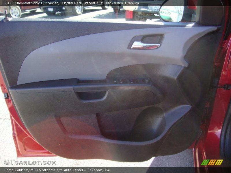 Crystal Red Tintcoat / Jet Black/Dark Titanium 2012 Chevrolet Sonic LTZ Sedan
