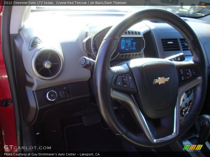 Crystal Red Tintcoat / Jet Black/Dark Titanium 2012 Chevrolet Sonic LTZ Sedan