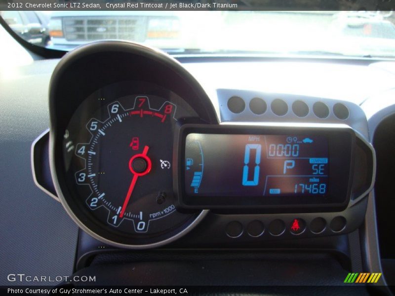 Crystal Red Tintcoat / Jet Black/Dark Titanium 2012 Chevrolet Sonic LTZ Sedan