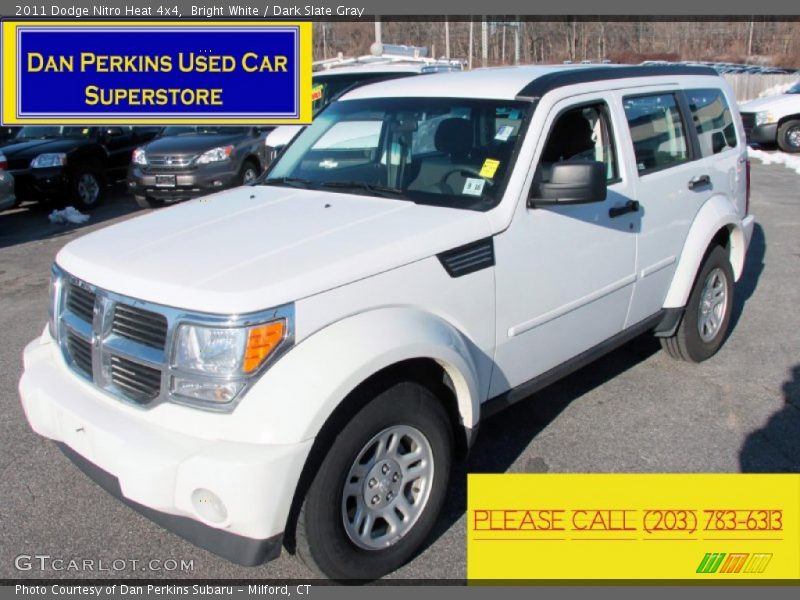 Bright White / Dark Slate Gray 2011 Dodge Nitro Heat 4x4