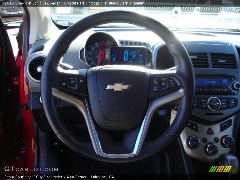 Crystal Red Tintcoat / Jet Black/Dark Titanium 2012 Chevrolet Sonic LTZ Sedan