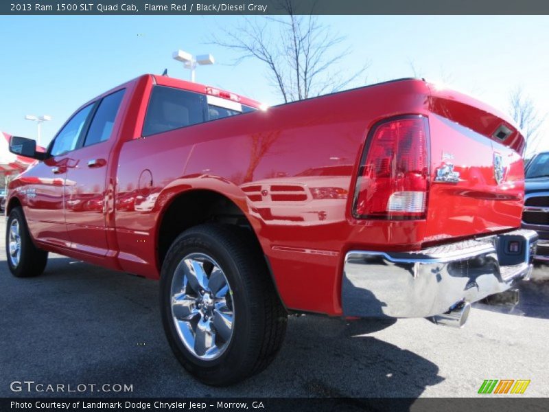 Flame Red / Black/Diesel Gray 2013 Ram 1500 SLT Quad Cab