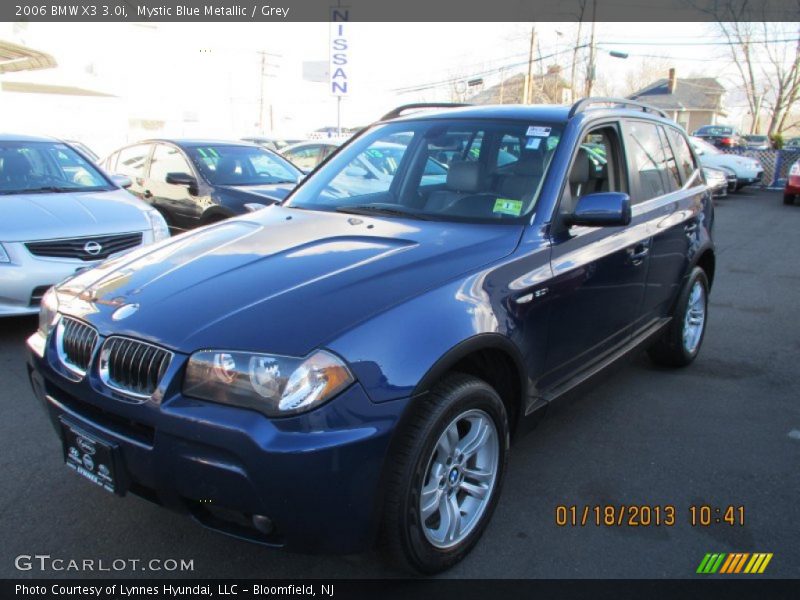 Mystic Blue Metallic / Grey 2006 BMW X3 3.0i