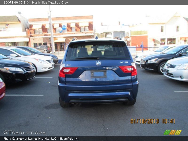 Mystic Blue Metallic / Grey 2006 BMW X3 3.0i