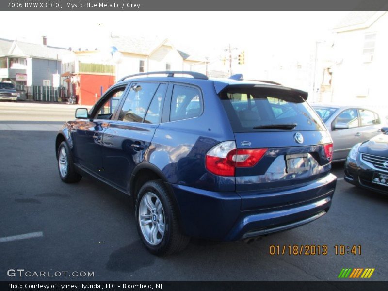 Mystic Blue Metallic / Grey 2006 BMW X3 3.0i