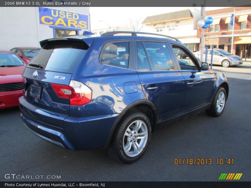 Mystic Blue Metallic / Grey 2006 BMW X3 3.0i