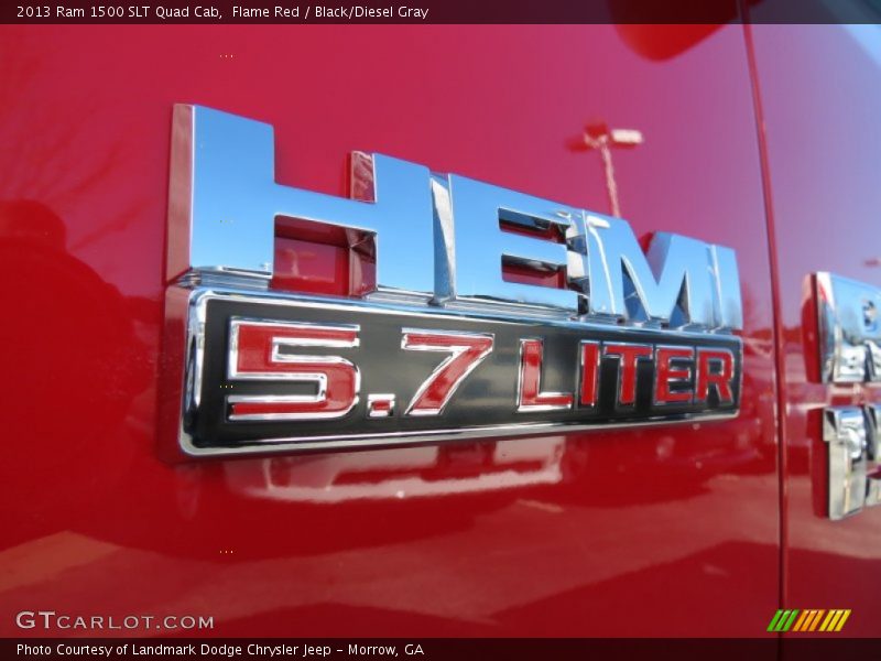 Flame Red / Black/Diesel Gray 2013 Ram 1500 SLT Quad Cab