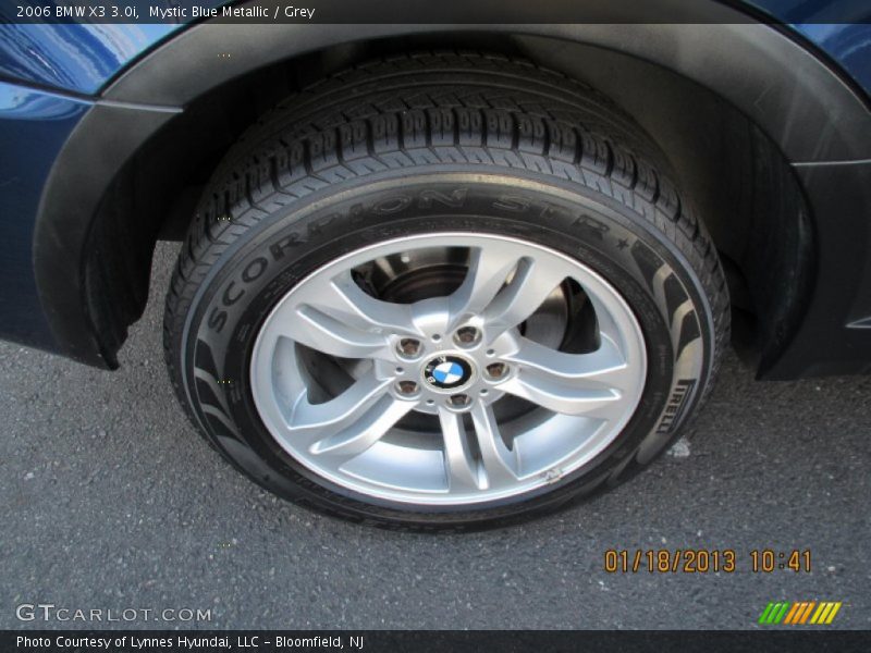 Mystic Blue Metallic / Grey 2006 BMW X3 3.0i