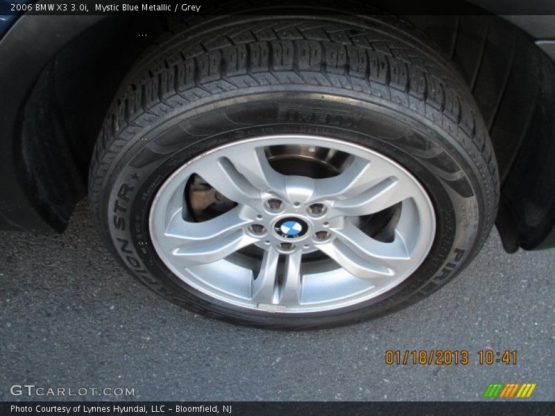 Mystic Blue Metallic / Grey 2006 BMW X3 3.0i
