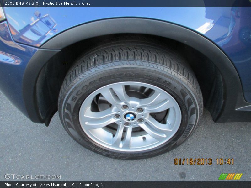 Mystic Blue Metallic / Grey 2006 BMW X3 3.0i