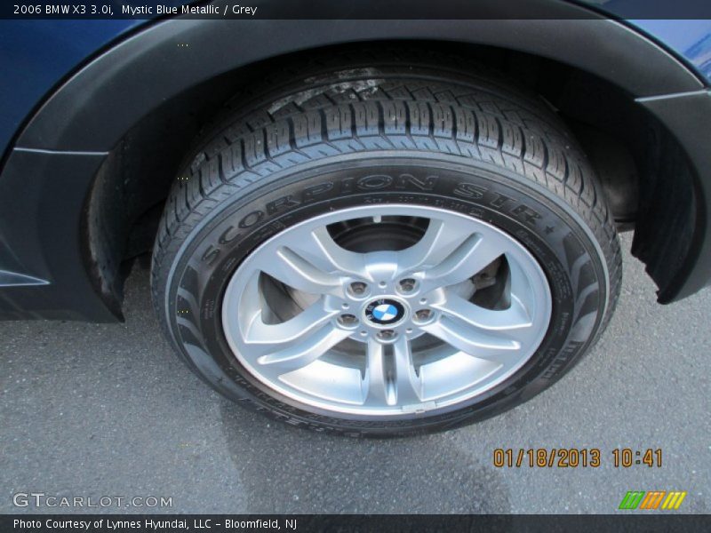 Mystic Blue Metallic / Grey 2006 BMW X3 3.0i