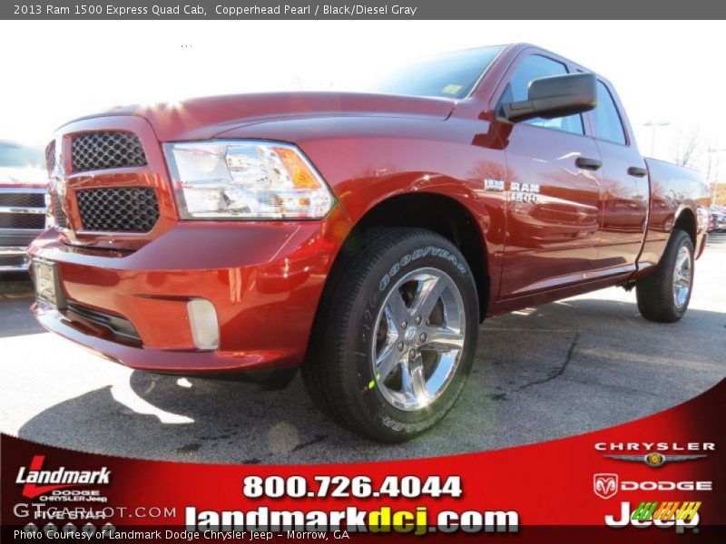 Copperhead Pearl / Black/Diesel Gray 2013 Ram 1500 Express Quad Cab