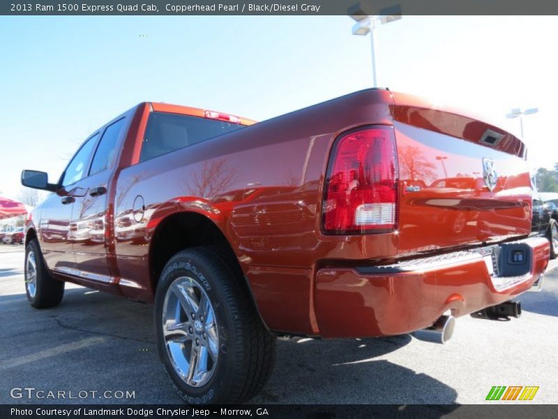 Copperhead Pearl / Black/Diesel Gray 2013 Ram 1500 Express Quad Cab