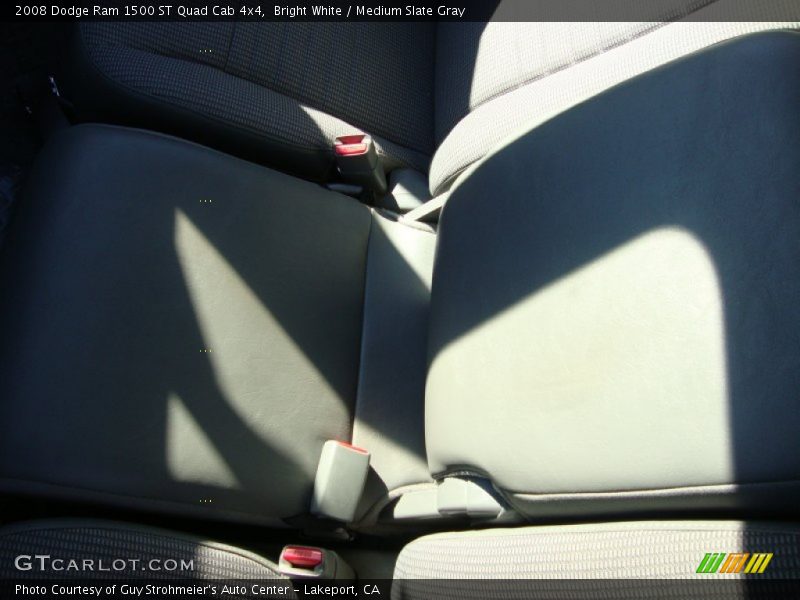 Bright White / Medium Slate Gray 2008 Dodge Ram 1500 ST Quad Cab 4x4
