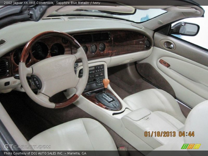 Sapphire Blue Metallic / Ivory 2002 Jaguar XK XK8 Convertible