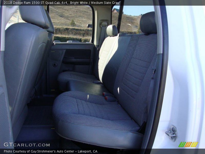 Bright White / Medium Slate Gray 2008 Dodge Ram 1500 ST Quad Cab 4x4