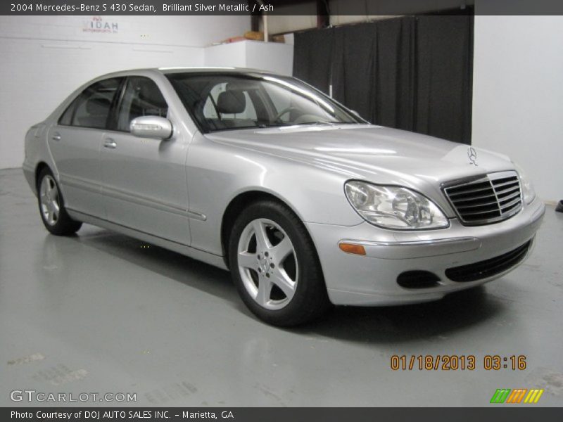 Brilliant Silver Metallic / Ash 2004 Mercedes-Benz S 430 Sedan
