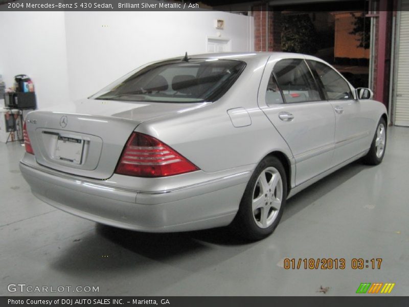 Brilliant Silver Metallic / Ash 2004 Mercedes-Benz S 430 Sedan