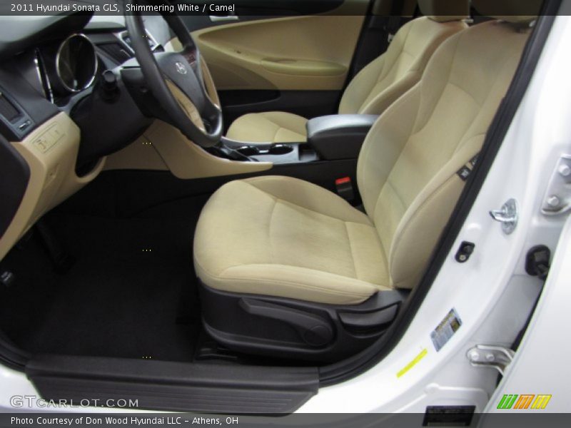 Shimmering White / Camel 2011 Hyundai Sonata GLS