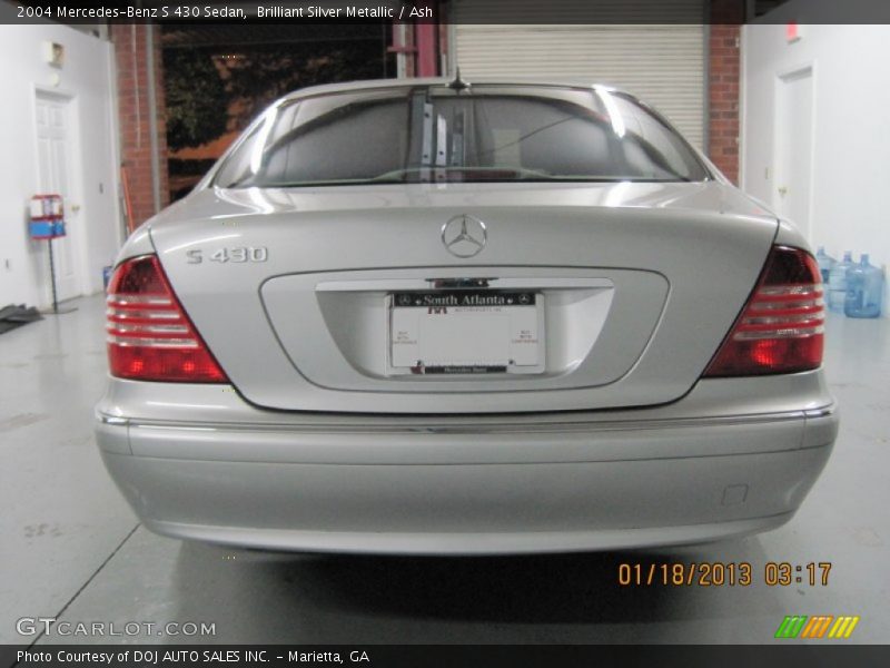Brilliant Silver Metallic / Ash 2004 Mercedes-Benz S 430 Sedan