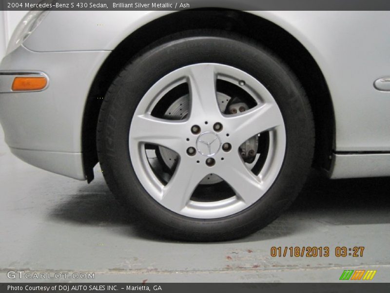 Brilliant Silver Metallic / Ash 2004 Mercedes-Benz S 430 Sedan