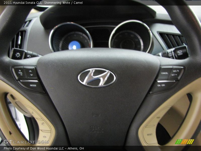 Shimmering White / Camel 2011 Hyundai Sonata GLS