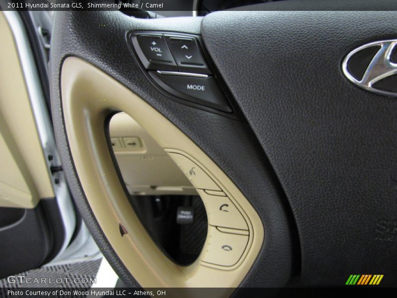 Shimmering White / Camel 2011 Hyundai Sonata GLS