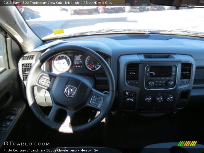 Bright White / Black/Diesel Gray 2013 Ram 1500 Tradesman Crew Cab